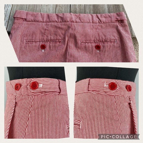 Theory 0 Multicolor Striped Mini Skirt Side Waist Button Adjustments - Picture 11 of 12